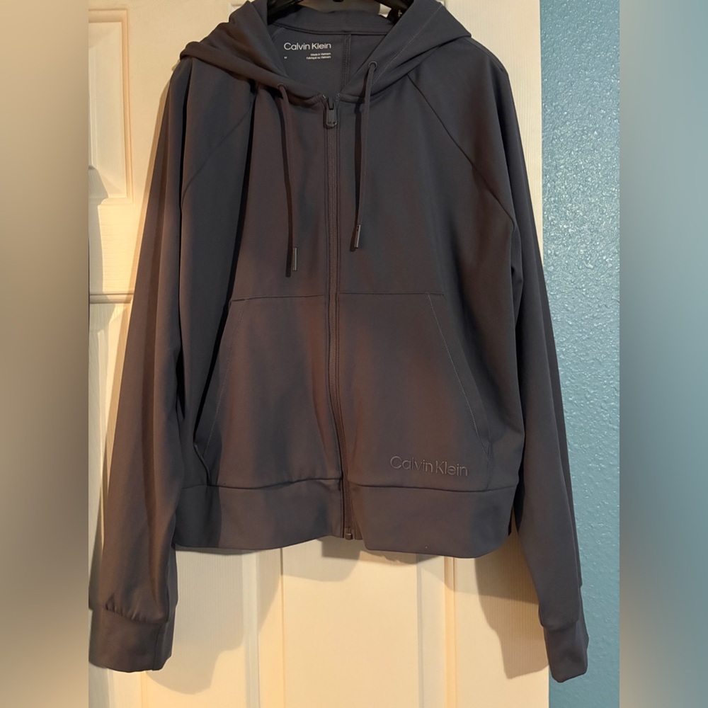 Calvin Klein Women's Gray Hooded Sweatpants & Jacket Set - Picture 11 of 12